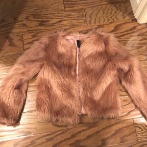 Forever 21 pink fur coat